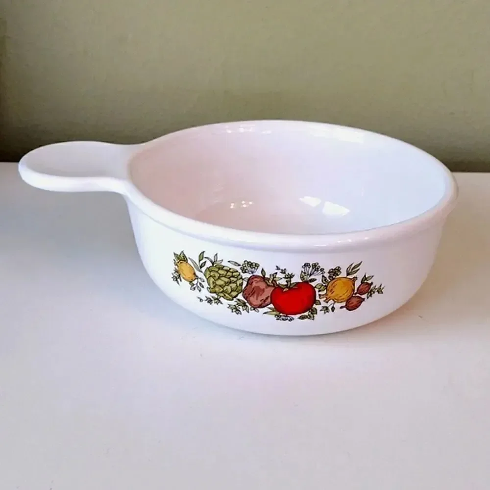 Corningware VTG Spice Of Life Print P- 150- B‎ Round Grab It Bowl